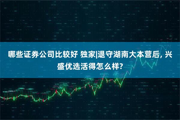哪些证券公司比较好 独家|退守湖南大本营后, 兴盛优选活得怎么样?